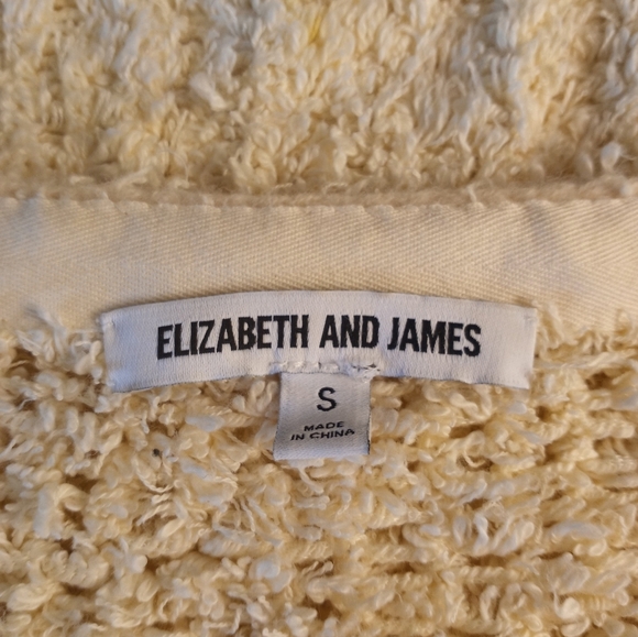 Elizabeth and James Chenille Comfy Fuzzy Textured Knit Wide V Neck Sweater - Picture 4 of 5